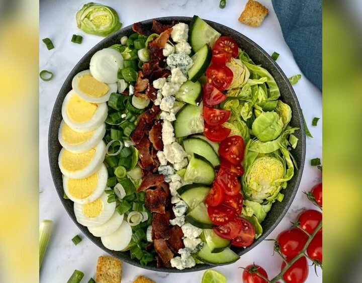 Shaved Brussels Sprout Cobb Salad