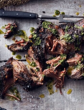 Slow Roasted Lamb Shoulder With Salsa Verde