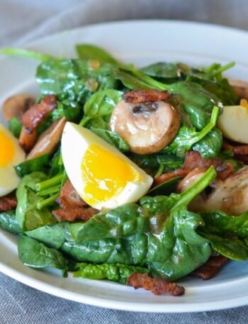 Spinach Salad With Warm Bacon Dressing