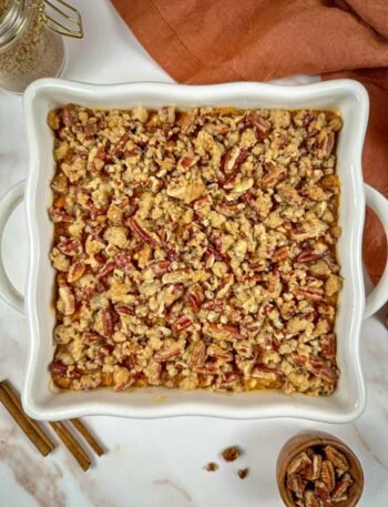 Bourbon Sweet Potato Casserole with Sweet 'n' Savory Bacon Pecans 🤤🍠🥓🍂🤎🥰