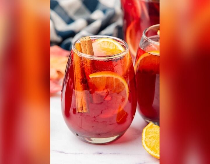 Thanksgiving Sangria Red Wine Cocktail