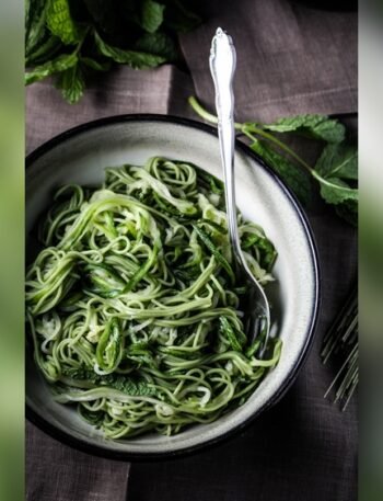 Thin Green Noodles