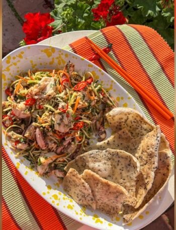 Vietnamese Grilled Squid Salad- Gỏi Mực Nướng