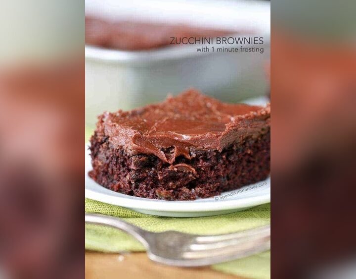 Zucchini Brownies With 1 Minute Frosting