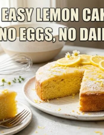 Easy Lemon Cake (no eggs, no dairy)
