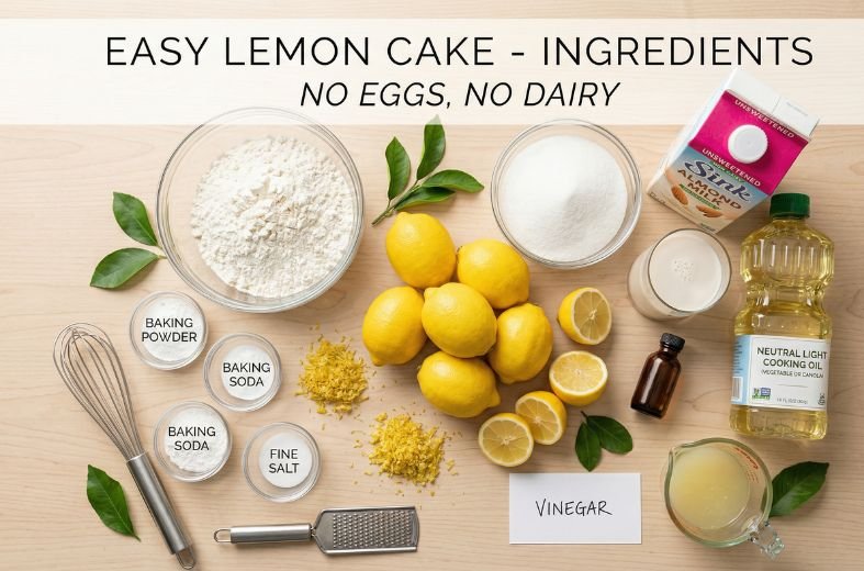 Easy Lemon Cake (No Eggs): Simple, Moist, and Delicious Recipe