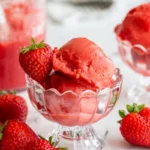 Healthy Strawberry Sorbet Recipe (Easy 2-Ingredient Dessert!