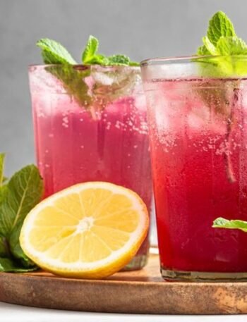 Ginger Hibiscus Lemonade Drink Recipe