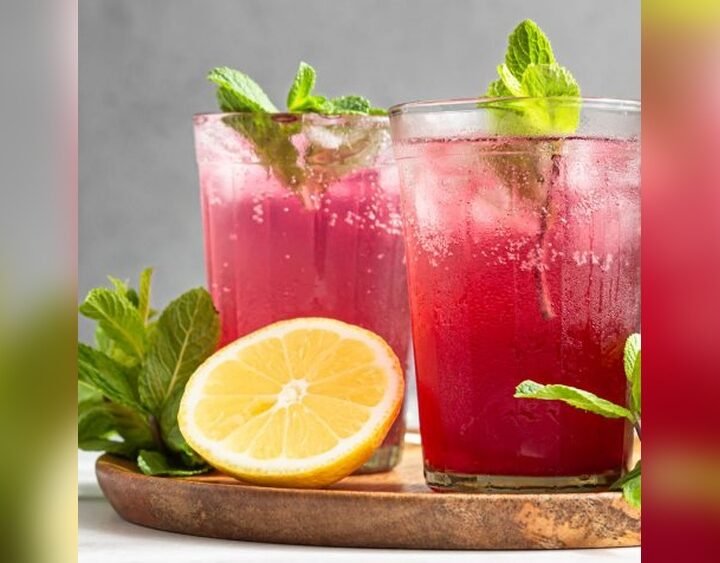 Ginger Hibiscus Lemonade Drink Recipe