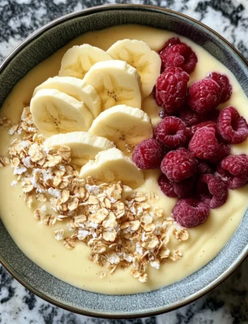 Easy & Healthy Piña Colada Smoothie Bowl Recipe 🍍 Creamy Tropical Breakfast Idea
