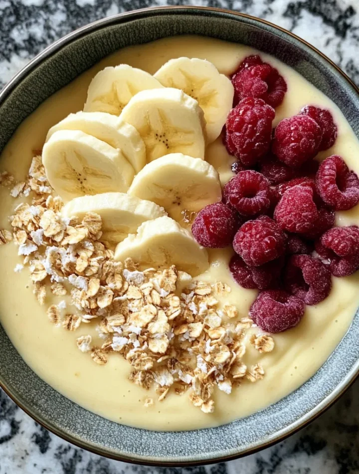 Easy & Healthy Piña Colada Smoothie Bowl Recipe 🍍 Creamy Tropical Breakfast Idea