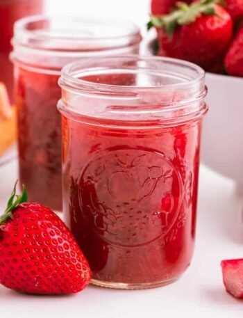 Easy Strawberry Rhubarb Jam Recipe (No Pectin Needed!)