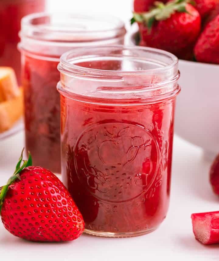 Easy Strawberry Rhubarb Jam Recipe (No Pectin Needed!)