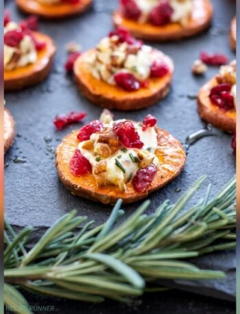 Easy Cranberry Pecan Goat Cheese Sweet Potato Bites Recipe