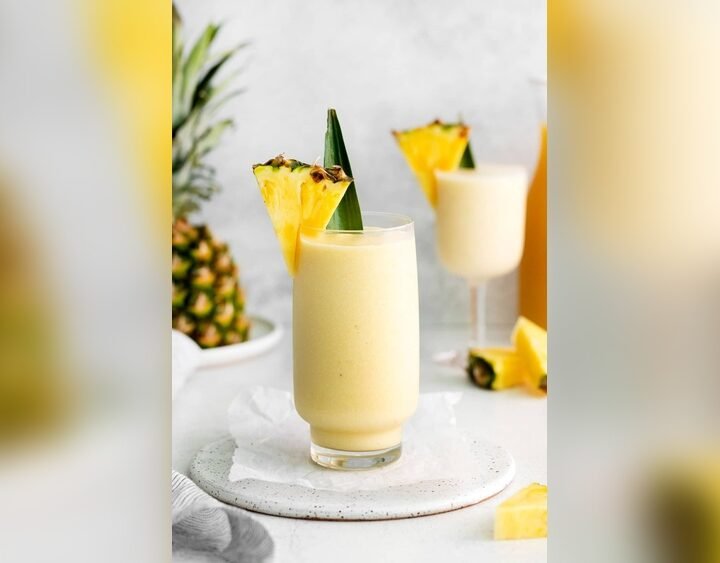 Easy Healthy Piña Colada Mocktail (Low Sugar + 3 Ingredients!) 🍍🥥