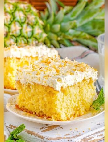 Healthy Pina Colada Coconut Cake