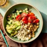 Healthy Chickpea Feta Avocado Salad Recipe – Easy High Protein Mediterranean Lunch