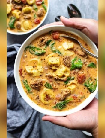 The Creamy Slow Cooker Comfort Food Crockpot Tortellini Soup With Sausage