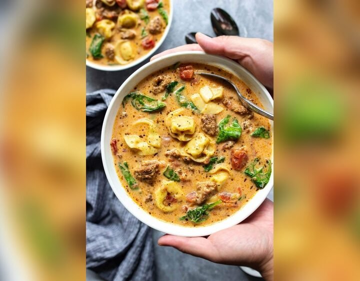 The Creamy Slow Cooker Comfort Food Crockpot Tortellini Soup With Sausage