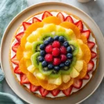 Fruit Pizza Made With Cookie Dough