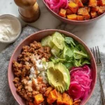 Sweet Potato and Cottage Cheese Taco Bowl