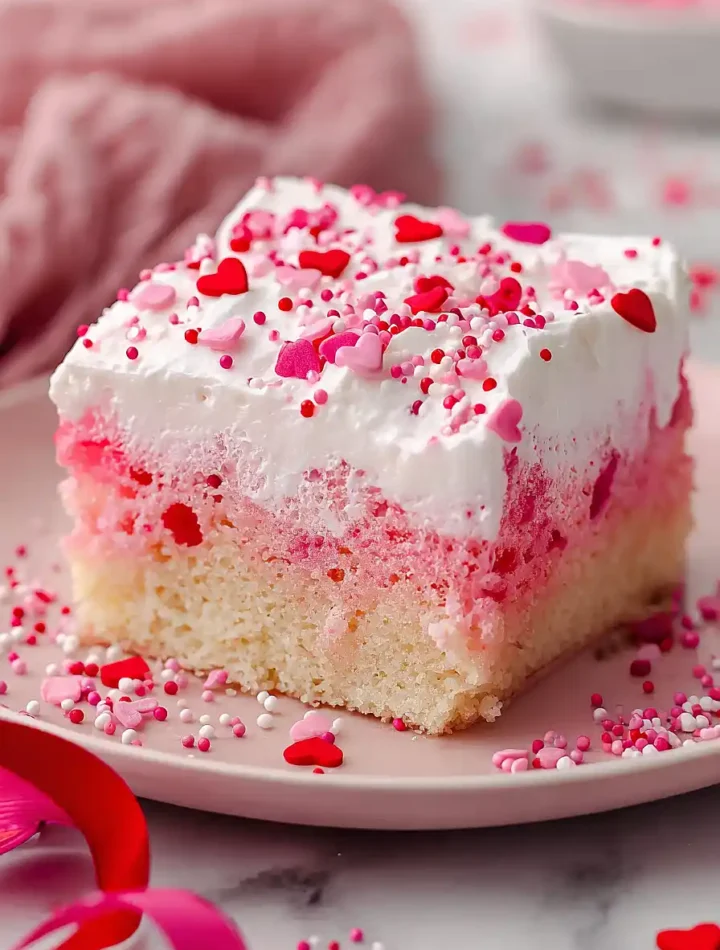 Valentine’s Day Jello Poke Cake