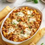 Baked Ziti with Ground Turkey and Cottage Cheese