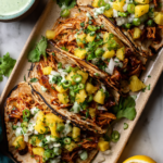 Hawaiian Chicken Tacos with Jalapeño Pineapple Salsa
