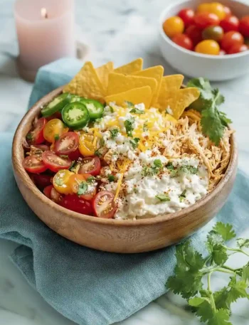 Protein Cottage Cheese Chicken Taco Bowl