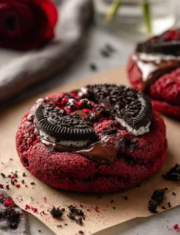 Gluten Free Oreo Red Velvet Cookies