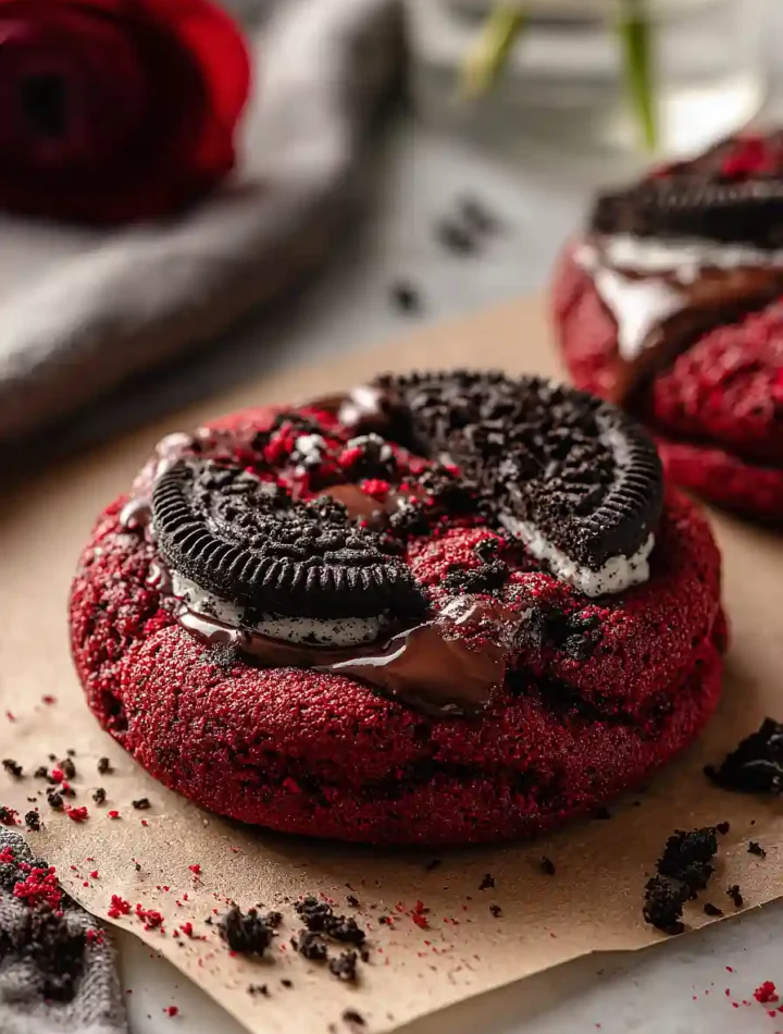 Gluten Free Oreo Red Velvet Cookies