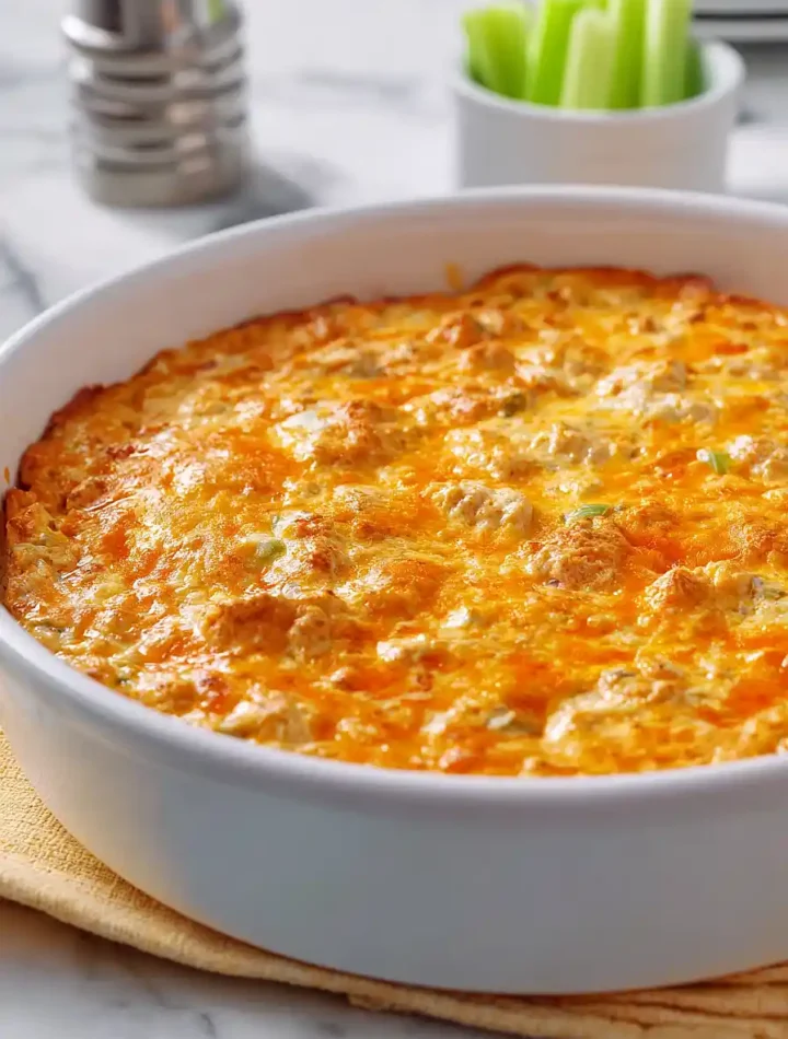 Buffalo Chicken Dip with Ground Chicken