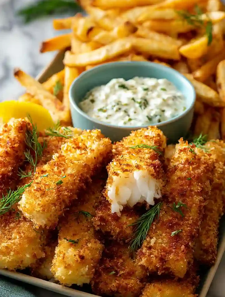 Fish and Chips with Tartar Sauce