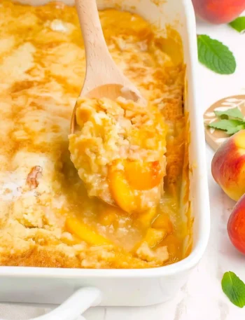 Peach Cobbler with Cake Mix