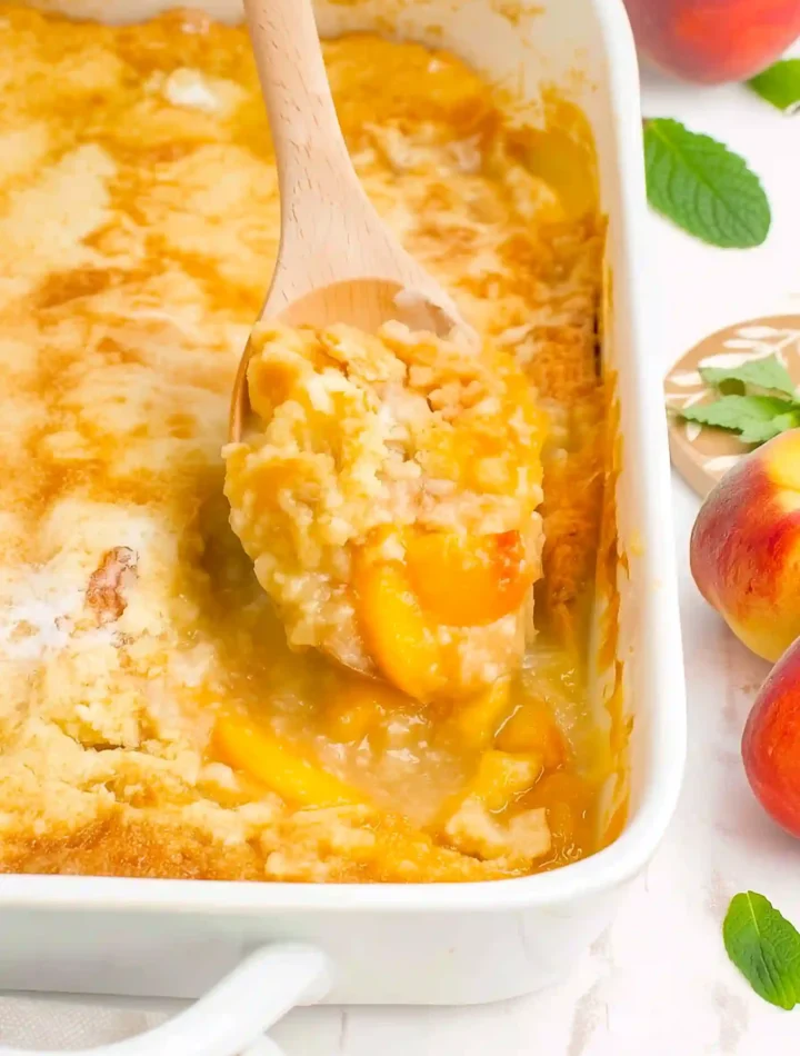 Peach Cobbler with Cake Mix