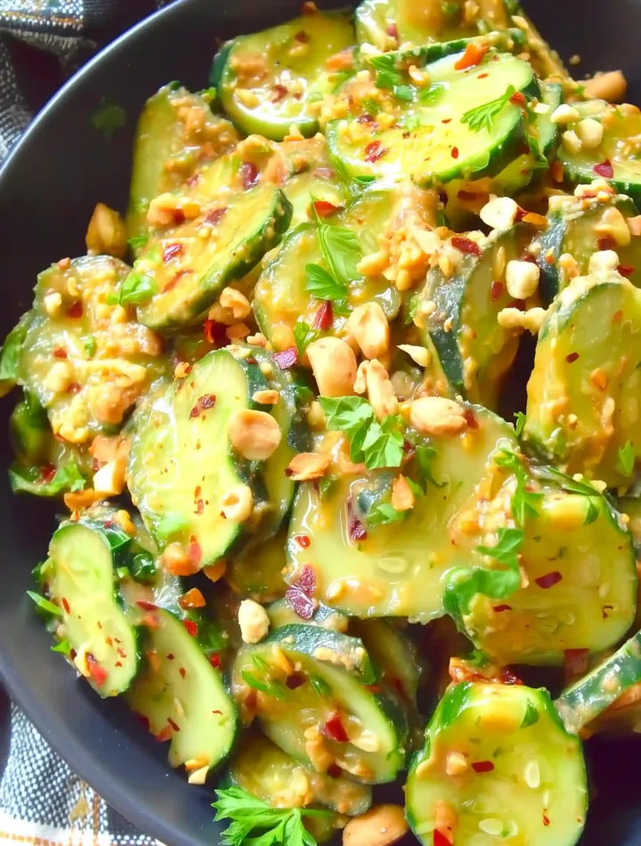 Spicy Peanut Cucumber Salad