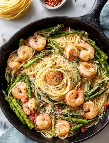 Angel Hair with Shrimp and Asparagus