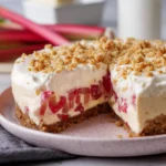 Rhubarb Cheesecake with Sour Cream Topping